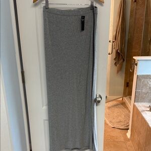 Abercrombie NWT Gray Maxi faux  wrap Skirt- large
